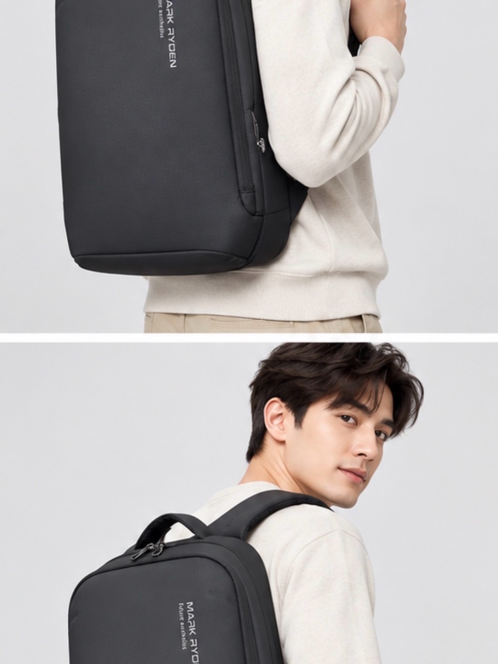 MARK RYDEN Men's Black Everyday Backpack